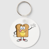 Toast Face-Sleutelhanger Sleutelhanger (Achterkant)