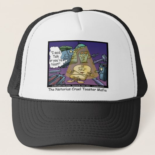 Toast Mafia Funny Offbeat Cartoon Gifts & T - shir Trucker Pet (Voorkant)