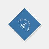 Toast On The Slopes Après Ski Club Hemelblauw  Servet (Hoek)