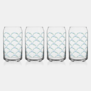 Toast op de kust Coquette Bow Trellis Cheers Blikvorm Glas