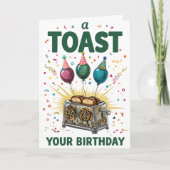 Toast op je verjaardag - leuk feest kaart (Voorkant)