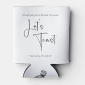 Toast op Modern Script-Vrijgezellenfeest Blikjeskoeler (Voorkant)