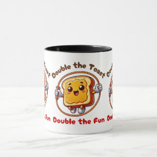 Toast Sandwich Pindakaas Cartoon Jump Rope Mok