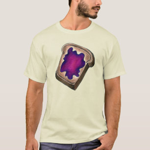 Toast Slice Toasted Bread Grape Jam Jelly Food T-shirt