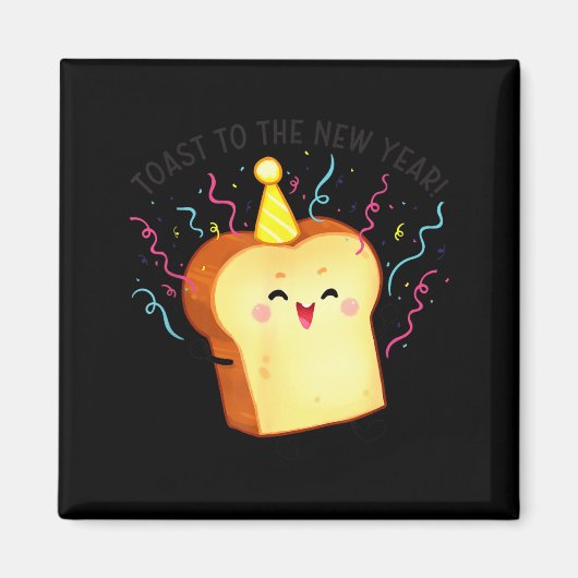Toast To The New Year Pun  Magneet (Voorkant)