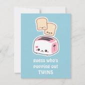 Toast Twins Baby Shower Invitations (Devant)