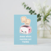 Toast Twins Baby Shower Invitations (Debout devant)