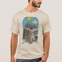Toast urbain - T-shirt Toaster Surreal Cityscape