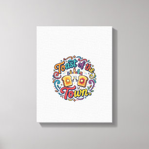 Toast van de Stad – Grappige Ontbijt Grap Canvas Afdruk