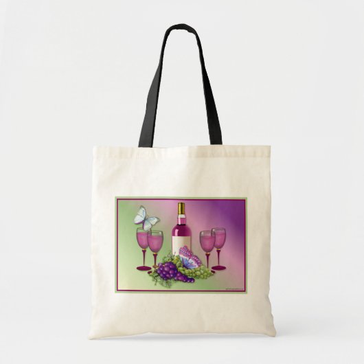 Toast voor wijn en druiven tote bag (Voorkant)