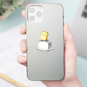 Toastaholic Toaster Schattige Kawaii Toast Pun Sti Sticker (Telefoon)