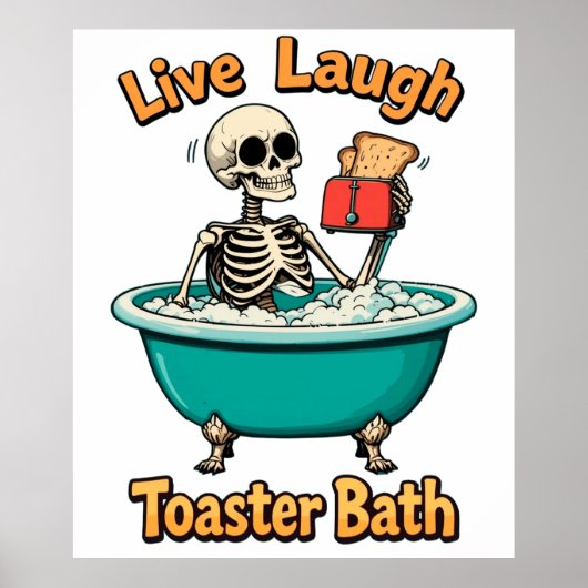 Toaster Bath, Leef Lach Poster (Voorkant)