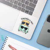 Toasterly Heet Grappige Toaster Grappenmakerij  Sticker (Laptop met iPhone)