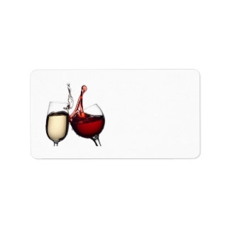 "TOASTING WINE GLASSES" RETOURADRESLABELS ETIKET