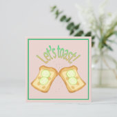 Toasts grappige uitnodiging (Staand voorkant)