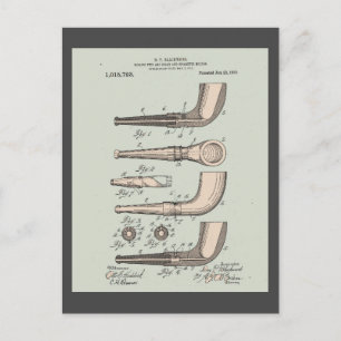  Tobacco Pipe Patent Briefkaart
