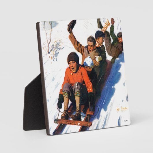 Tobagganing Fotoplaat (Voorkant)