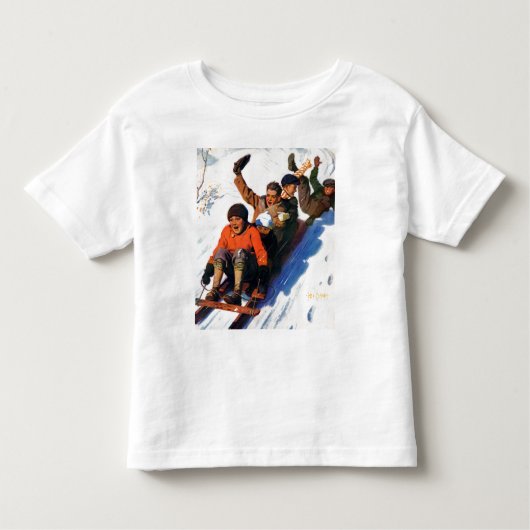 Tobagganing Kinder Shirts (Voorkant)