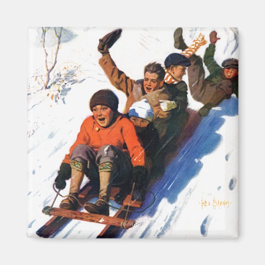 Tobagganing Magneet (Voorkant)