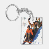 Tobagganing Sleutelhanger (Voorkant Links)