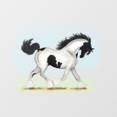 Tobiano Gypsy Vanner Horse Decal (Vel)