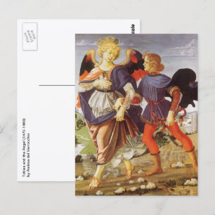 Tobias en de engel door Andrea del Verrocchio Briefkaart