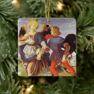 Tobias en de engel door Andrea del Verrocchio Keramisch Ornament
