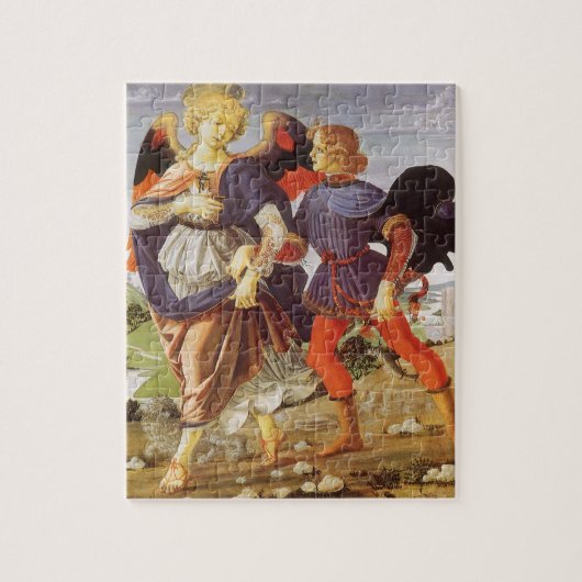 Tobias en de Engel van Andrea del Verrocchio Legpuzzel (Verticaal)
