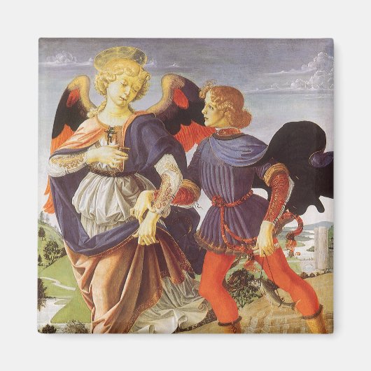 Tobias en de Engel van Andrea del Verrocchio Magneet (Voorkant)