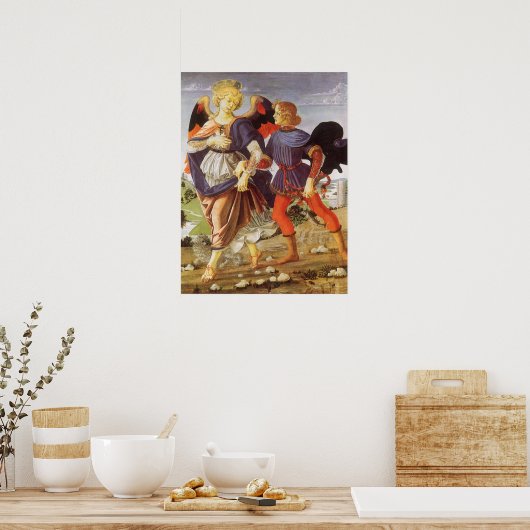 Tobias en de Engel van Andrea del Verrocchio Poster (Keuken)