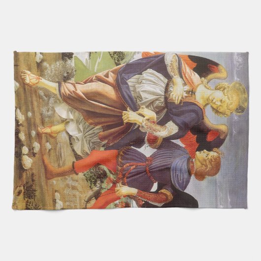 Tobias en de Engel van Andrea del Verrocchio Theedoek (Horizontaal)