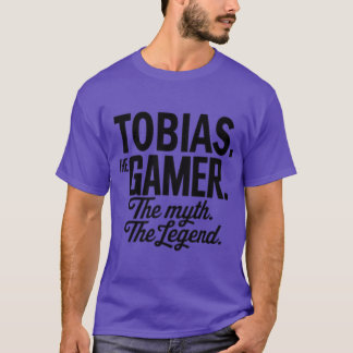 Tobiashe Gamerhe Mythhe Legendobias Name Funny Gam T-shirt