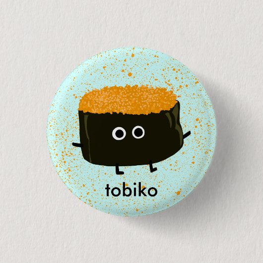 Tobiko Sushi Ronde Button 3,2 Cm (Voorkant)