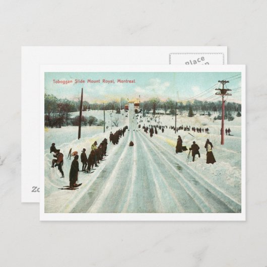 Toboggan Slide, Montreal Briefkaart (Voorkant / Achterkant)