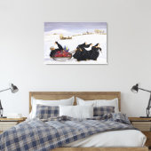 Tobogganing 2 canvas afdruk (Insitu (Slaapkamer))
