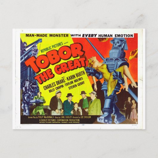 TOBOR THE GREAT POSTCARD BRIEFKAART (Voorkant)