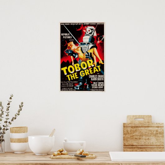 Tobor The Great Sci Fi Robots Retro Movie Poster (Keuken)
