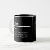 Toby Boy Name Definition Personalized Mug Tweekleurige Koffiemok (Voorkant links)