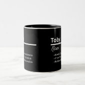 Toby Boy Name Definition Personalized Mug Tweekleurige Koffiemok (Center)