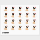 Toby de Pug Ronde Stickers (Vel)
