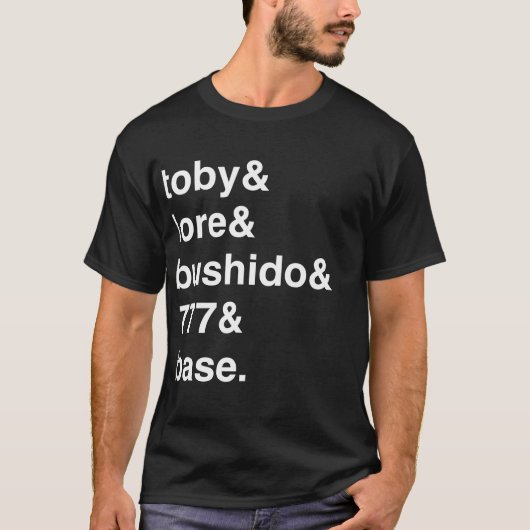Toby en verder en verder t-shirt (Voorkant)