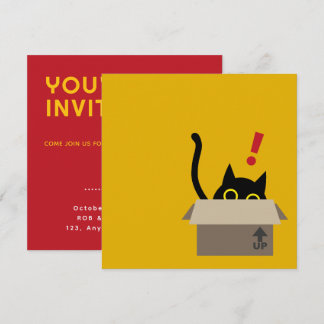 TOC! - Funny Cat Housewarming Invitation Kaart
