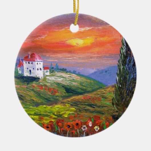 Tocany Fire Sky Keramisch Ornament (Voorkant)