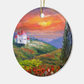 Tocany Fire Sky Keramisch Ornament (Links)