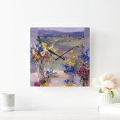 Tocany Floral Vierkante Klok (Huis)