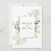 Tocany Greenery Wedding Kaart (Achterkant)