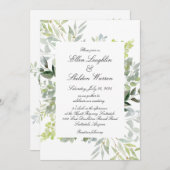 Tocany Greenery Wedding Kaart (Voorkant / Achterkant)