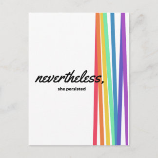 Toch bleef ze bij de regenboog briefkaart