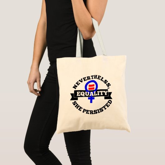 Toch bleef ze doorgaan. tote bag (Voorkant (product))