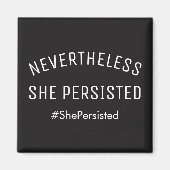 Toch bleef ze doorwerken tot modern bold black magneet (Voorkant)